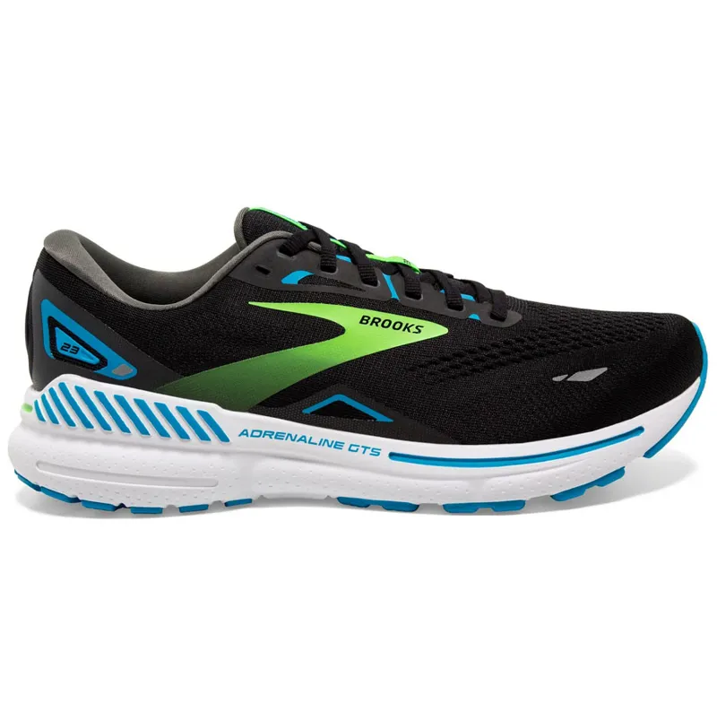 Brooks Men's Adrenaline GTS 23 Black/Hawaiian Ocean/Green